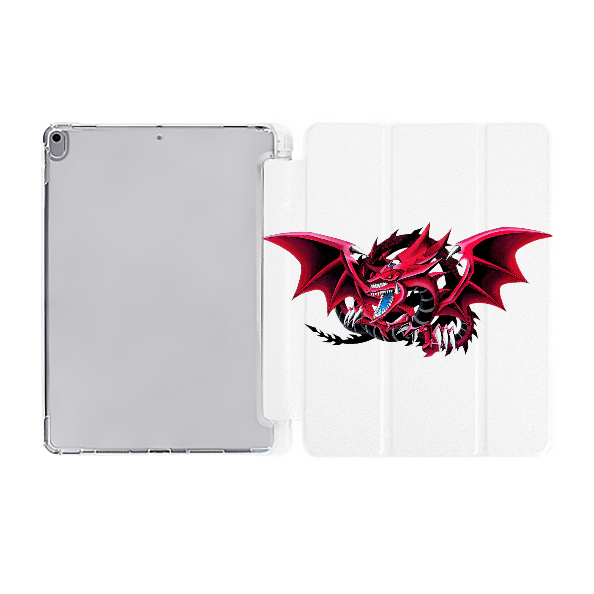 （画像用） 遊☆戯☆王 Yu-Gi-Oh! IPad ケース ペン収納付き 三つ折りスタンド PUレザー×シリコン 対応機種9.5/10.5/10.9インチ